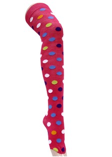 COLORFUL POLKA DOTS THIGH HIGH SOCKS style 5