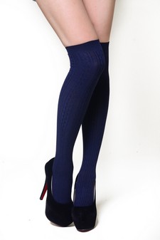 Single Pair Pack Fashion Design Thigh High Socks style 2