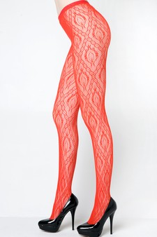 Stella Elyse Illuminated Lights Diamond Link Chain Fishnet Pantyhose style 2