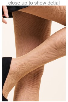 Stella Elyse Floral Stitching Fishnet Pantyhose style 2