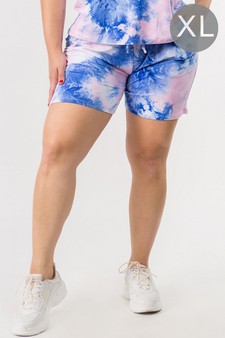 Women's Tie Dye Print Relaxed Shorts (XL only)