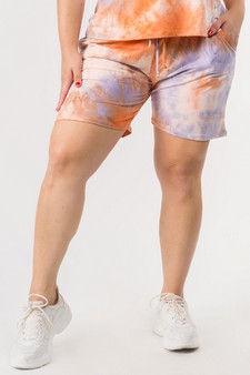 Women's Tie Dye Print Relaxed Shorts - TOP: TP2260P