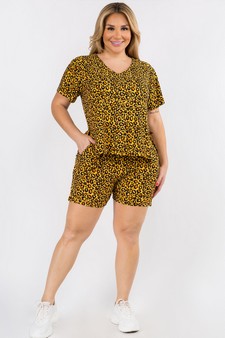 Women's Vivid Leopard Print Loungewear Shorts style 4