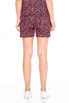 Women's Vivid Leopard Print Loungewear Shorts style 3