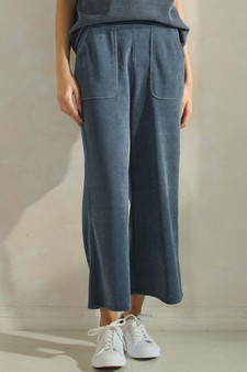 Women’s Wide Leg Corduroy Cropped Pants style 4