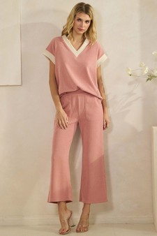 Women’s Wide Leg Corduroy Cropped Pants style 5