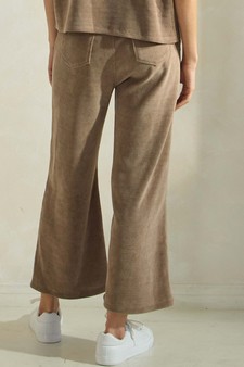 Women’s Wide Leg Corduroy Cropped Pants style 2