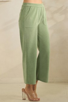 Women’s Wide Leg Corduroy Cropped Pants style 3