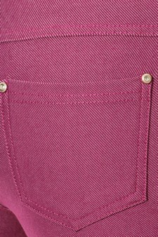 Women's Cotton-Blend 5-Pocket Skinny Capri Jeggings (Small only) style 4