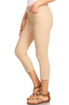 Women's Classic Solid Capri Jeggings (Large only) style 2