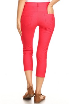 Women's Classic Solid Capri Jeggings (Large only) style 3