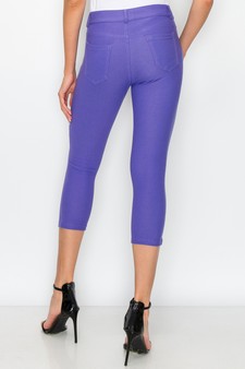 Women's Classic Solid Capri Jeggings (Large only) style 3