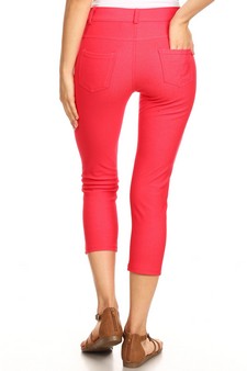 Women's Classic Solid Capri Jeggings (Medium only) style 3