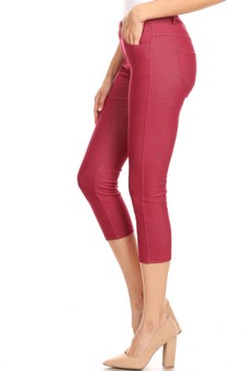 Women's Classic Solid Capri Jeggings (Medium only) style 2