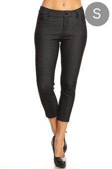 Women's Classic Solid Capri Jeggings (Small only)