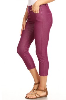 Women's Classic Solid Capri Jeggings (Small only) style 2