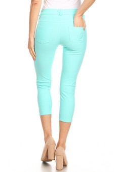 Women's Classic Solid Capri Jeggings (Small only) style 2