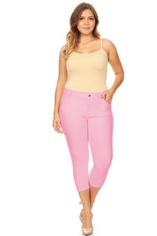 Women's Classic Solid Capri Jeggings (XL only) style 3