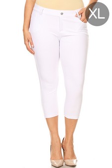 Women's Classic Solid Capri Jeggings (XL only)