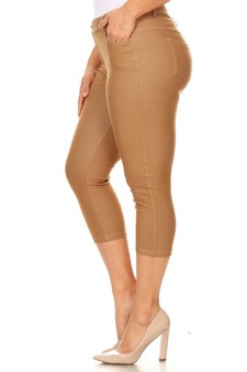 Women's Classic Solid Capri Jeggings (XXXL only) style 2