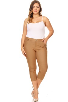 Women's Classic Solid Capri Jeggings (XXXL only) style 4