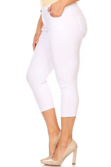 Women's Classic Solid Capri Jeggings (XXXL only) style 2