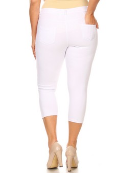 Women's Classic Solid Capri Jeggings (XXXL only) style 3