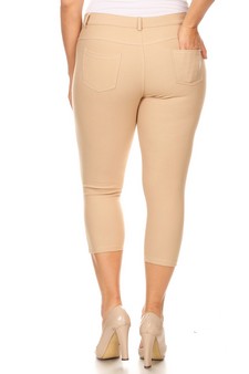 Women's Classic Solid Capri Jeggings style 3