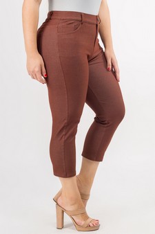 Women's Classic Solid Capri Jeggings style 2