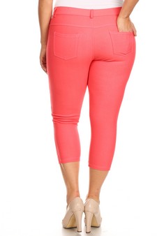 Women's Classic Solid Capri Jeggings style 3