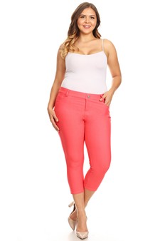 Women's Classic Solid Capri Jeggings style 4