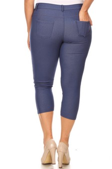 Women's Classic Solid Capri Jeggings style 3