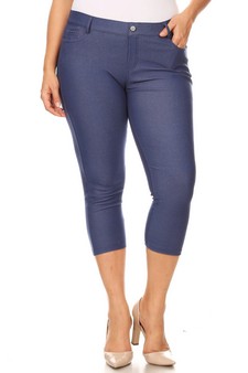 Women's Classic Solid Capri Jeggings (XL only)