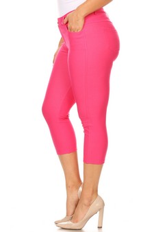 Women's Classic Solid Capri Jeggings style 2