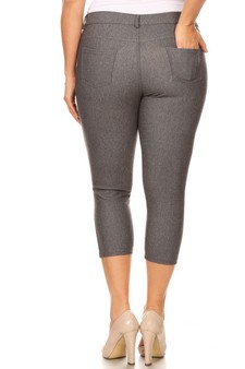 Women's Classic Solid Capri Jeggings style 3