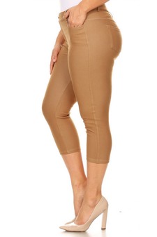 Women's Classic Solid Capri Jeggings style 2