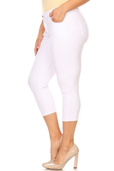 Women's Classic Solid Capri Jeggings style 2