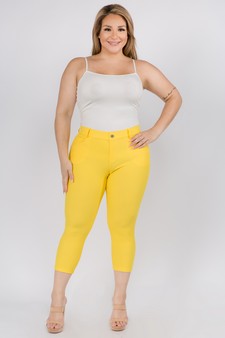 Women's Classic Solid Capri Jeggings style 4