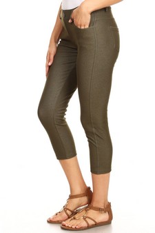 Women's Classic Solid Skinny Jeggings style 2