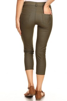 Women's Classic Solid Skinny Jeggings style 3