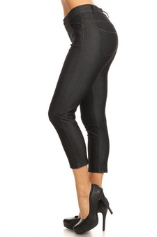 Women's Classic Solid Capri Jeggings style 2