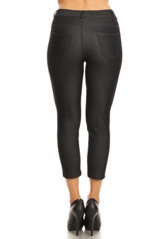 Women's Classic Solid Capri Jeggings style 3