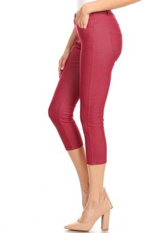 Women's Classic Solid Skinny Jeggings style 2