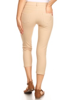 Women's Classic Solid Capri Jeggings style 3