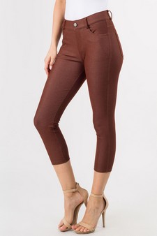 Women's Classic Solid Capri Jeggings style 2