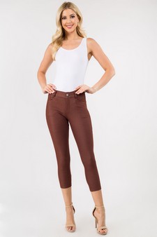 Women's Classic Solid Capri Jeggings style 4