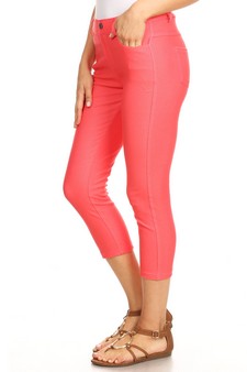 Women's Classic Solid Capri Jeggings style 2