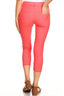 Women's Classic Solid Capri Jeggings style 3