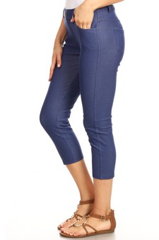 Women's Classic Solid Capri Jeggings style 2