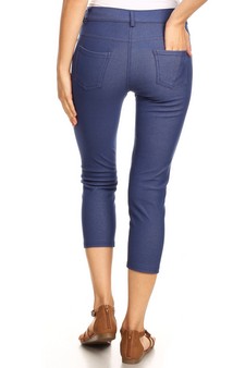 Women's Classic Solid Capri Jeggings style 3